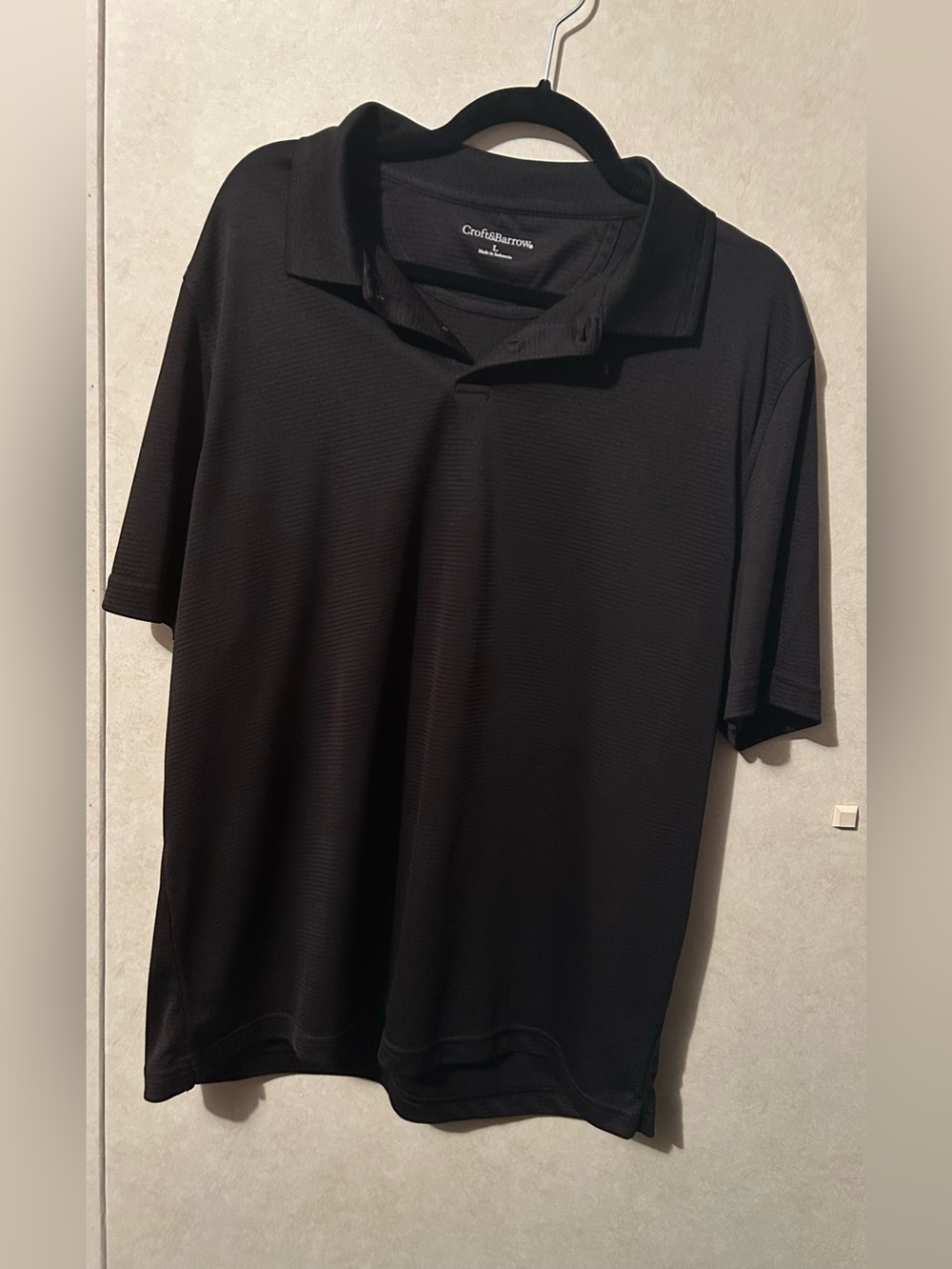 Croft & Barrow Large Men’s Black Performance Polo